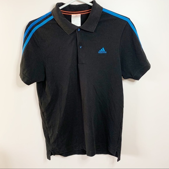 🌴 3/$40 🌴Adidas black and blue very nice polo! - Picture 2 of 5